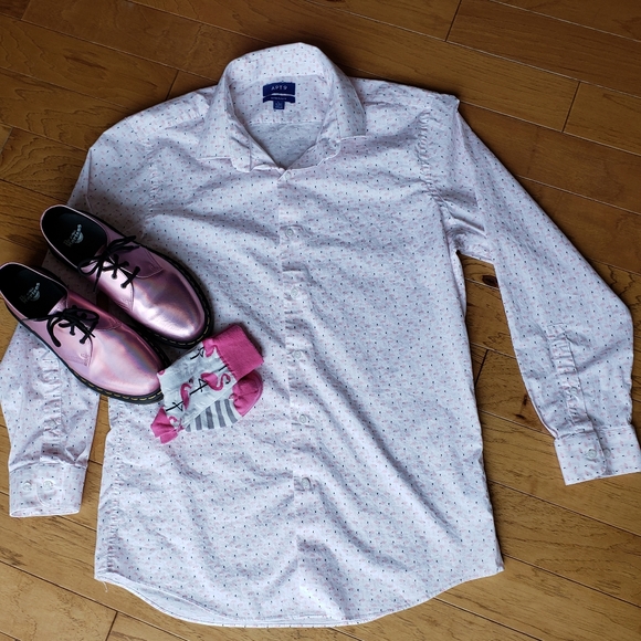 Apt 9 White Flamingo Print Extra Slim 